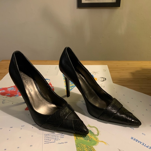 Roberto Vianni Shoes - Leather 90s Vianni Collection Snake embossed heels